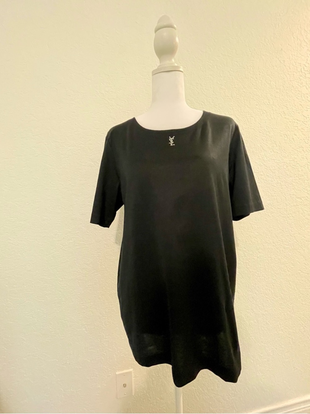 YSL Black Rhinestone Logo Top - Picture 5 of 15